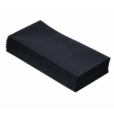 Servet Airlaid Zwart 48x48cm 1/8 vouw - 1.000 st/ds.