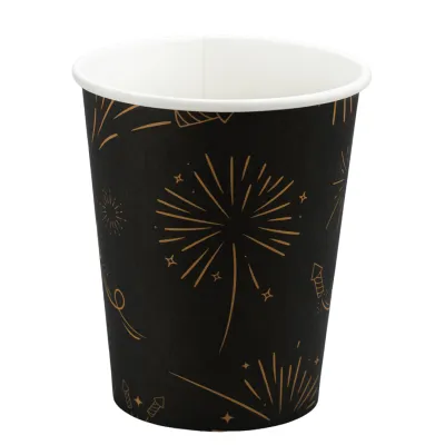 Kartonnen Koffiebeker New Year Fireworks 200cc/8oz - 1.000 st/ds.