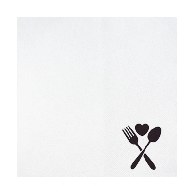 Dinerservet bedrukken 40x40cm (terug gevouwen naar 20x20cm) - v.a. 30 st.