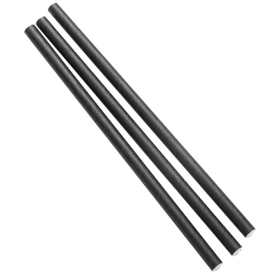 Papieren rietjes Zwart 195mm Ø8mm - 1.000st (10 x 100st)