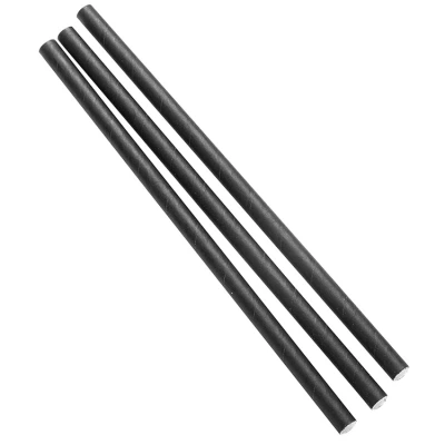 Papieren rietjes Zwart 195mm Ø8mm - 1.000st (10 x 100st)