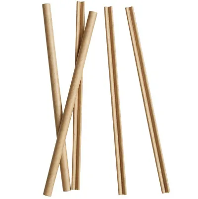 Roerstaafjes papier FSC® Kraft 140mm Ø6mm in dispenser 500 stuks