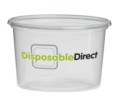 Plastic bakjes rond bedrukken 500cc Ø115mm/PP (vanaf 18.000 st)